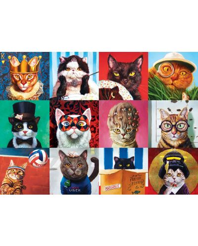 Puzzle Eurographics de 1000 piese - Funny Cats  - 2