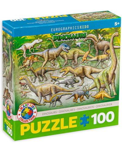 Puzzle Eurographics de 100 piese – Dinozauri - 1