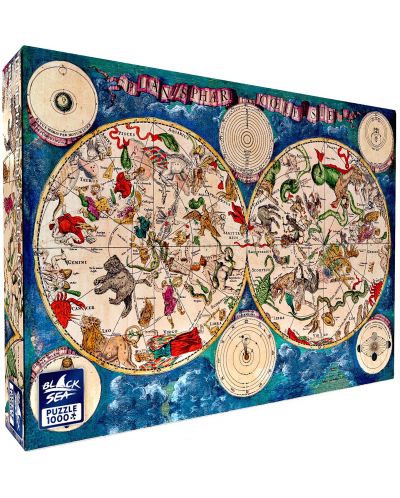 Puzzle din 1000 de piese Black Sea - Harta cerului, 1670 - 1