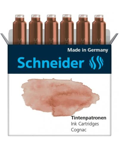 Cartuș pentru stilou Schneider - coniac, 6 buc - 1