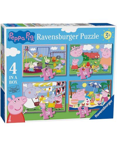 Puzzle Ravensburger din 24 piese 4 în 1 - Purcelușa Peppa - 1