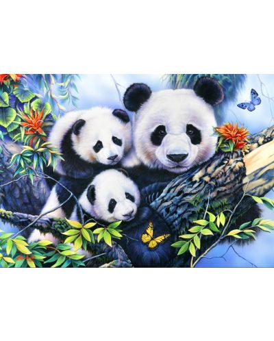 Puzzle Bluebird de 1000 piese - Familia Panda - 1