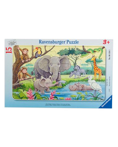Puzzle  Ravensburger de 15 piese - Animalele Africii - 1