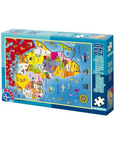 Puzzle D-Toys de 240 piese - Maps - 1
