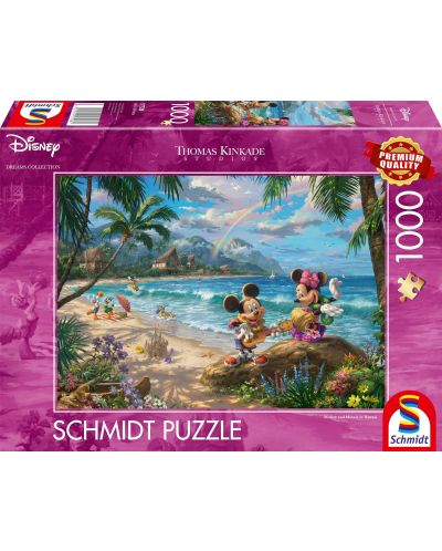 Puzzle Schmidt din 1000 de piese - Mini și Mickey în Hawaii - 1