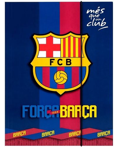 Dosar cu bandă elastică Derform - FC Barcelona, A4 - 1