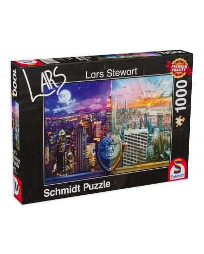 Puzzle Schmidt de 1000 piese - New York - Night and Day - 1