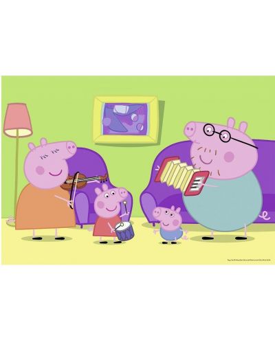 Puzzle Ravensburger  2 x 12 bucati - Peppa Pig la domiciliu  - 2