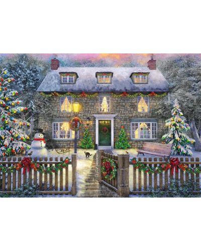 Puzzle  Falcon de 1000 piese - The Christmas Cottage - 2