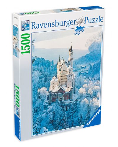 Puzzle Ravensburger de 1500 piese - Castelul Neuschwanstein iarna - 1