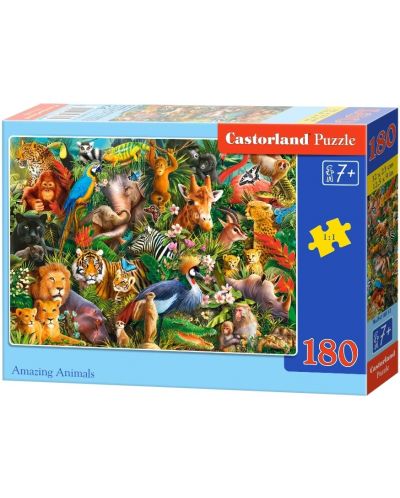 Puzzle Castorland din 180 de piese - Animale incredibile - 1