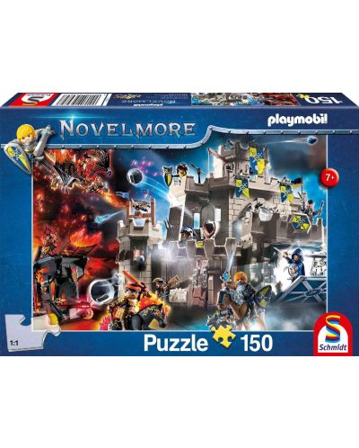 Puzzle Schmidt din 150 de piese - Castelul Playmobil Novelmore - 1