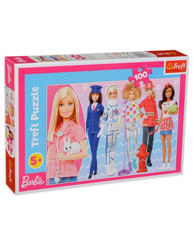 Puzzle Trefl de 100 piese - Barbie, Poti fi orice iti doresti - 1