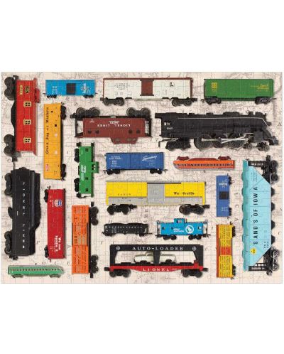 Puzzle Galison din 300 de piese - Trenuri retro - 2