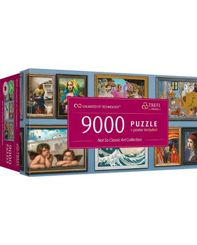 Puzzle panoramic Trefl din 9000 de piese - Opere de artă diferite - 1