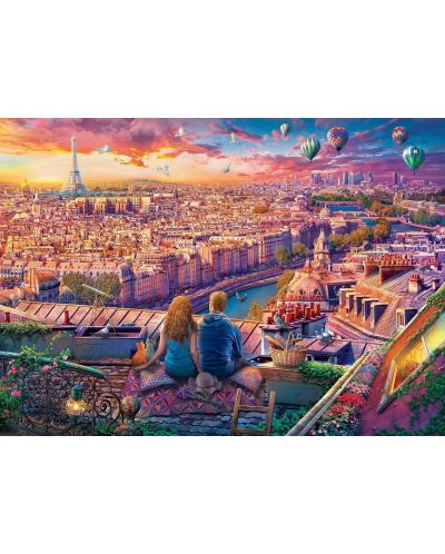 Puzzle Eurographics 1000 de piese - Acoperișuri din Paris - 2
