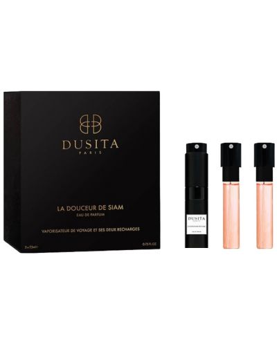 Parfums Dusita Apă de parfum La Douceur de Siam Travel Size Spray + 2 rezerve, 3 x 7.5 ml - 1