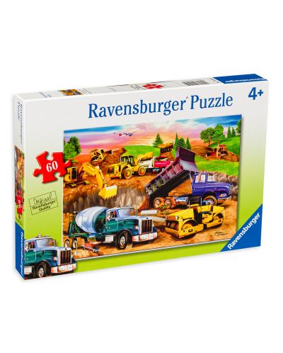Puzzle Ravensburger de 60 piese - Utilaje grele - 1