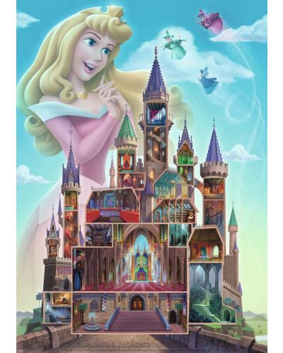 Puzzle Ravensburger din 1000 de piese - Disney: Castelul Adormitei - 2