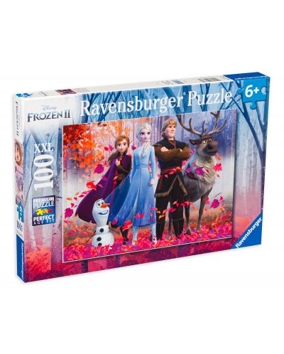 Puzzle Ravensburger de 100 XXL piese -  Frozen 2, Magia padurii - 1