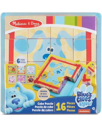 Puzzle cuburi Melissa & Doug - Ghicitorile lui Blue si tu! - 1