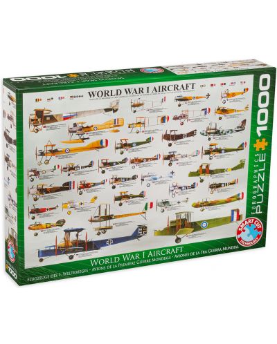Puzzle Eurographics de 1000 piese –Avioane militare din Primul razboi mondial - 1