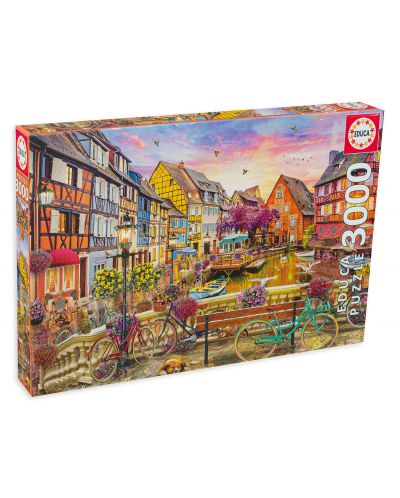Puzzle Educa din 3000 de piese - Vedere din Colmar, Franta - 1