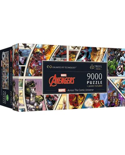 Puzzle panoramic de 9.000 de piese Trefl - Marvel: Din universul benzilor desenat - 1