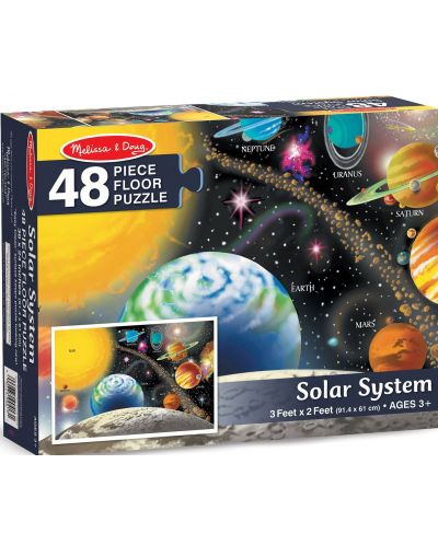 Puzzle pentru podea Melissa & Doug - Sistem solar, 48 piese - 1