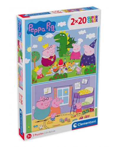 Puzzle Clementoni din 2 x 20 piese - Peppa Pig - 1