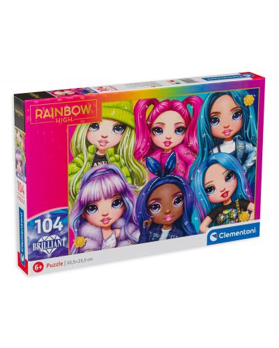 Puzzle Clementoni din 104 de piese - The girls of Rainbow High - 1