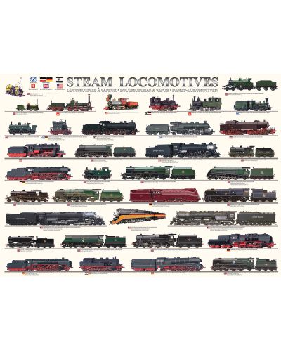 Puzzle Eurographics de 1000 piese – Locomotive cu abur - 2