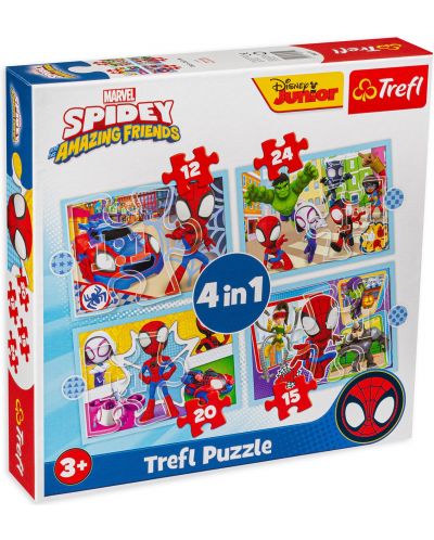 Puzzle Trefl 4 in 1 - Echipa lui Spidey - 1