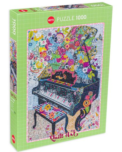Puzzle Heye din 1000 de piese - Pian cu flori - 1
