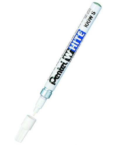 Mini marker permanent Pentel White X100WS - 2.0 mm, alb - 1