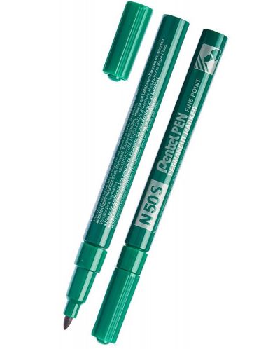 Marker permanent Pentel N50S 1.0mm, verde - 1