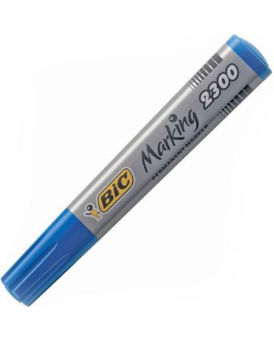 Marker permanent Bic - 2300 tesit, albastru - 1