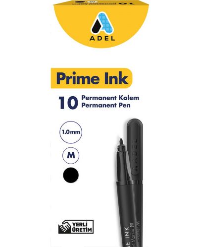 Marker permanent Adel Prime Ink - M, negru - 3