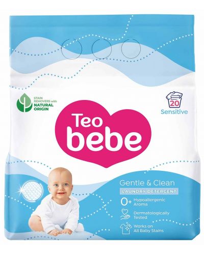 Detergent pulbere pentru rufe Teo Bebe - Sensitive, 20 spălări, 1.5 kg - 1
