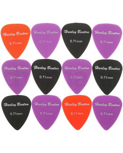 Pene pentru chitara Harley Benton - Set Pick, 0,71 mm, multicolore - 1