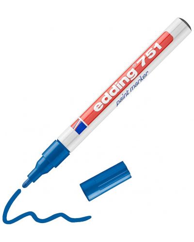 Marker permanent Edding 751 - albastru - 1