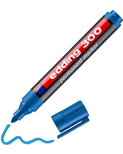 Marker permanent Edding 300 - Albastru deschis - 1
