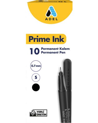 Marker permanent Adel Prime Ink - S, negru - 3