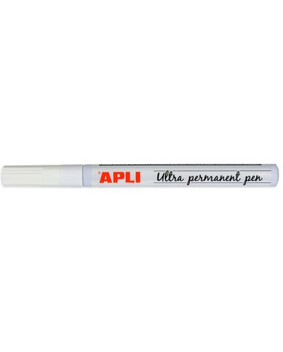 Marker permanent Apli, alb - 1