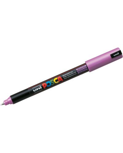 Marker permanent ultra fin Uni Posca - PC-1MR, 0,7 mm, roz metalic - 1