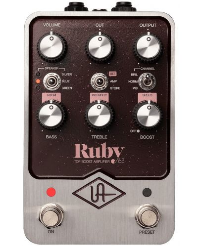 Pedală de efecte sonore Universal Audio - Ruby 63,  aurie/roșu - 1