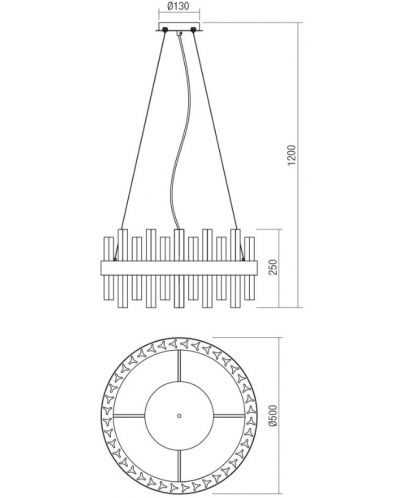 Pendul Smarter - Lido 02-983, IP20, E14, 6x28W, cupru patinat - 2