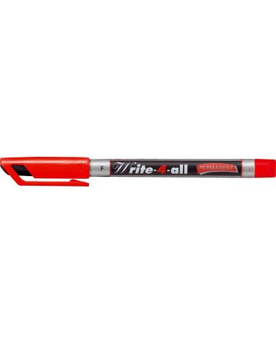 Fineliner permanent Stabilo - Write-4-All, 0.7 mm, roșu - 3
