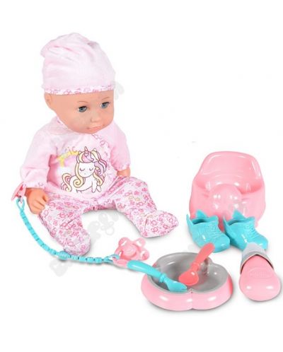 Moni Toys Păpușă Dick - Cu haine roz, 36 cm - 2