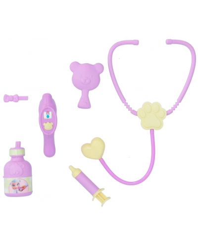 IMC Toys Cry Babies Crying Tears Doll - Crystal, Sick Baby, violet și alb - 7